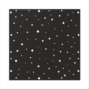 Dots black and white Posters and Art